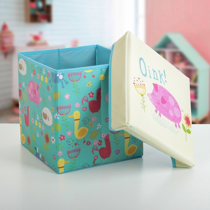 Короб для хранения 30x30x32 см "Хрюша"