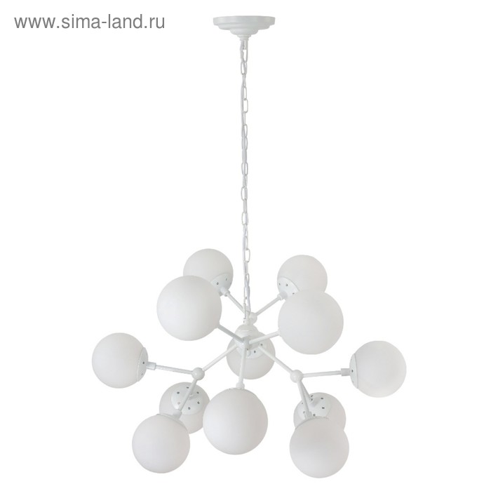 фото Люстра medea 12x60вт е27 белый 55x55x130см crystal lux