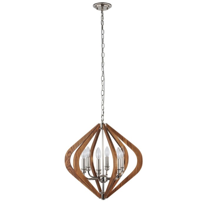 Светильник SUENO 6x60Вт Е14 хром 52x52x165см