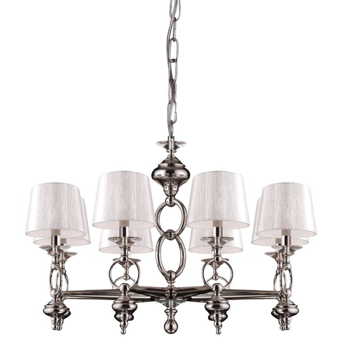 Люстра XCOM 8x60Вт Е14 никель 86x86x161см