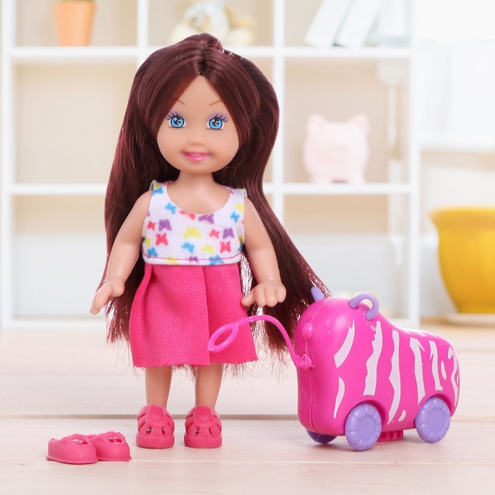 Кукла малышка &quot;Ева&quot; в платье с аксессуарами