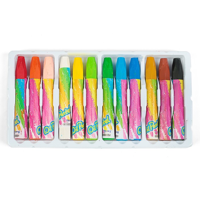 Пастель масляная 12цв Yalong в бумажном держателе в картонной коробке