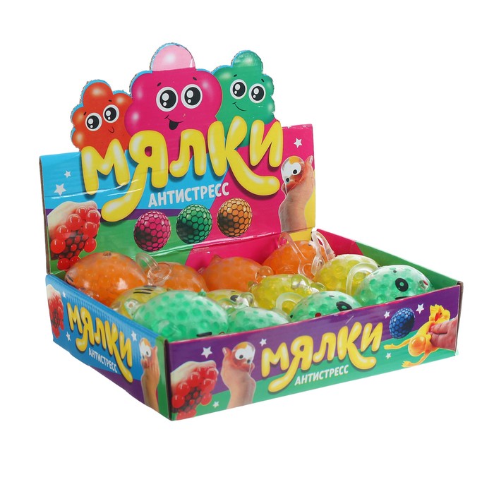 Мялка "Мордочка" с гидрогелем, цвета МИКС