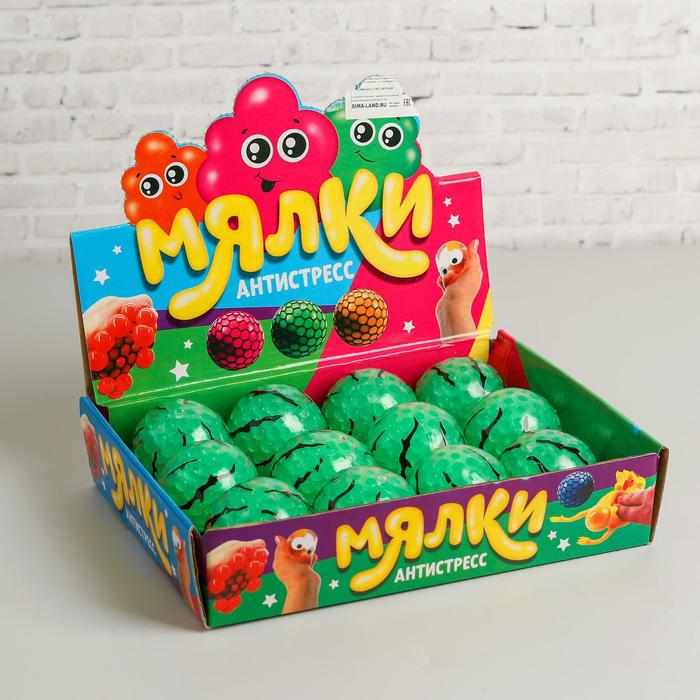 Мялка с гидрогелем "Арбуз", цвет зеленый