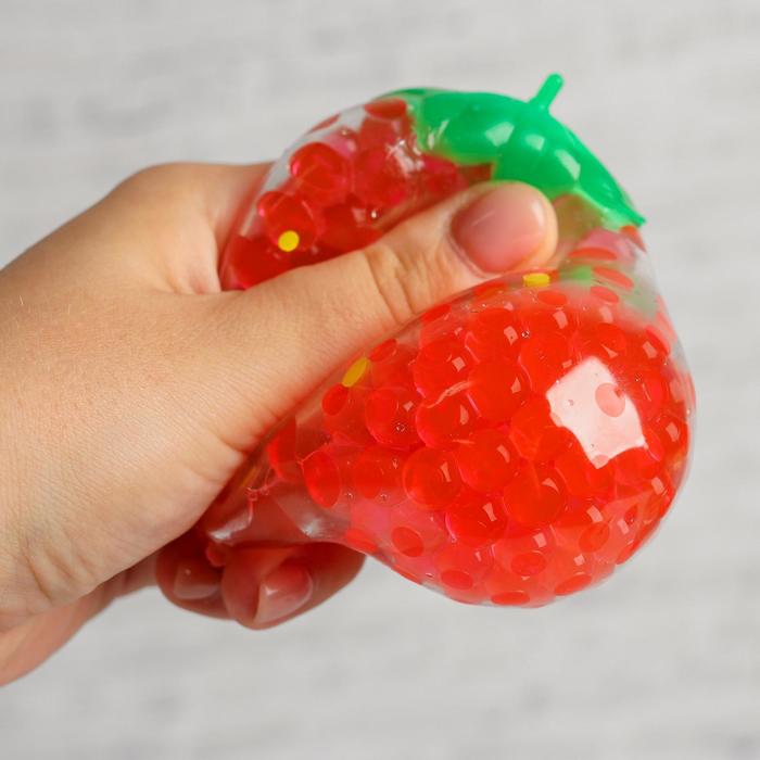 Мялка с гидрогелем "Яблоко", цвет красный