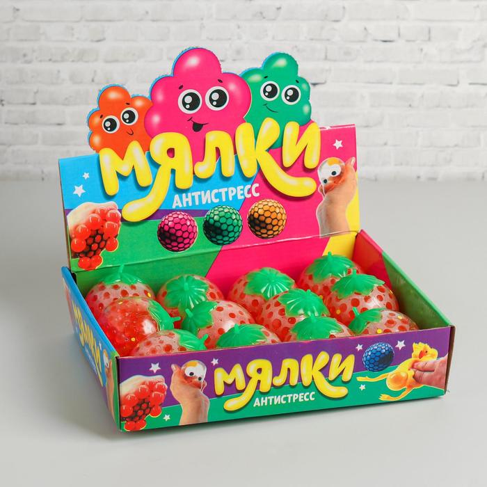 Мялка с гидрогелем "Яблоко", цвет красный