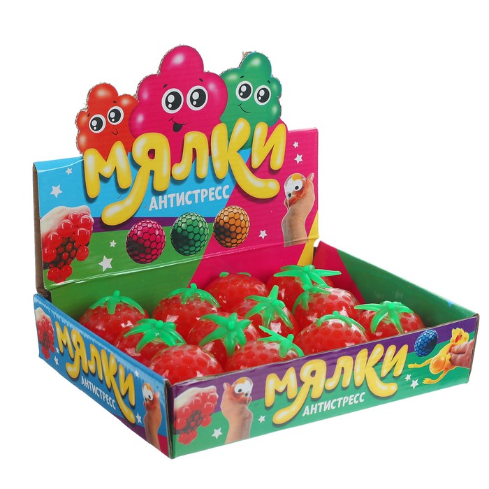 Мялка с гидрогелем "Помидор", цвет красный