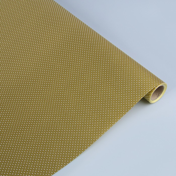 Бумага двухсторонняя "Горох на золоте", 0,53 х 10 м