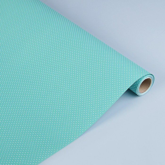 Бумага двухсторонняя "Горох на мятном", 0,53 х 10 м