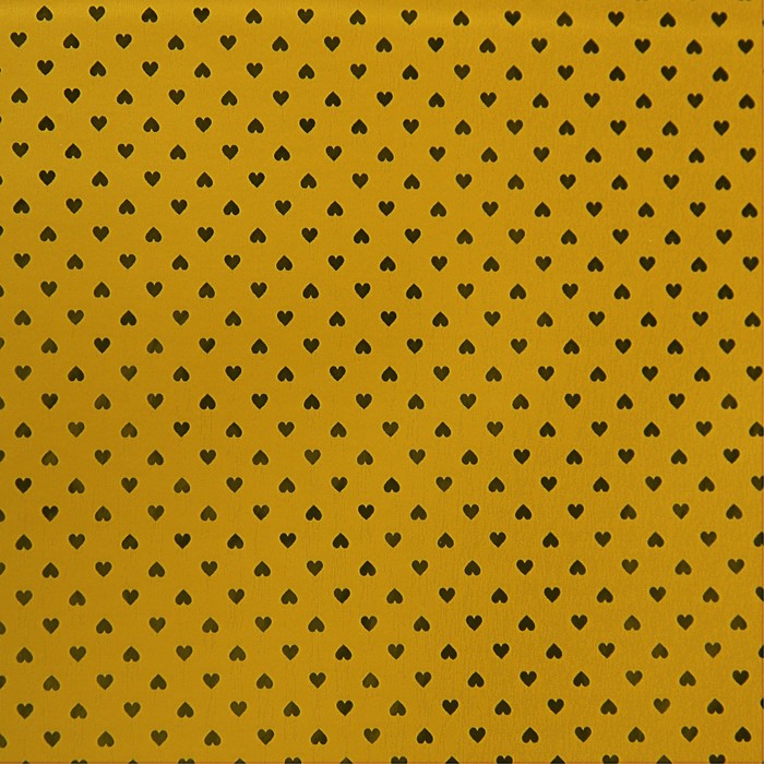 Пленка металлизированная "Мелкие сердца", золото, 0,53 х 20 м