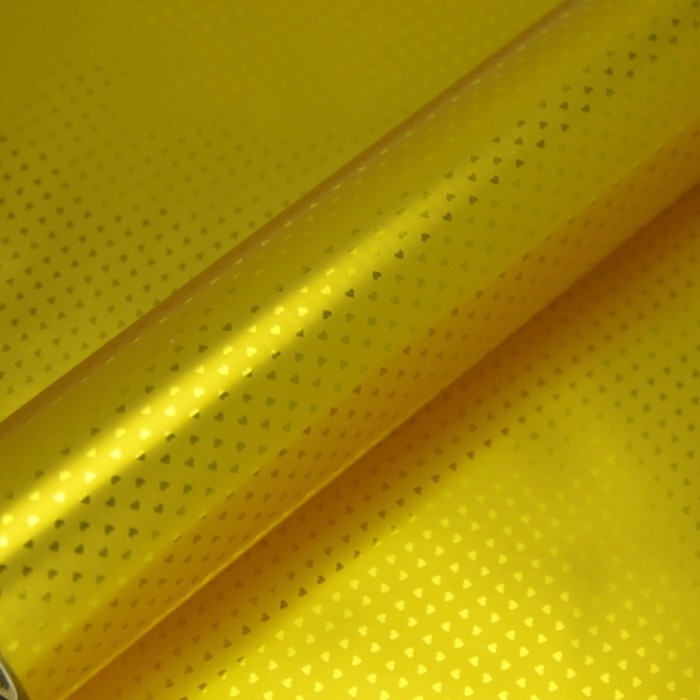 Пленка металлизированная "Мелкие сердца", золото, 0,53 х 20 м