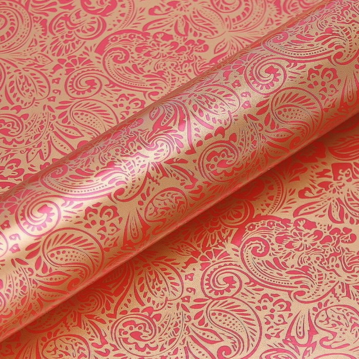 Пленка металлизированная "Пейсли", красное золото, 0,53 х 20 м