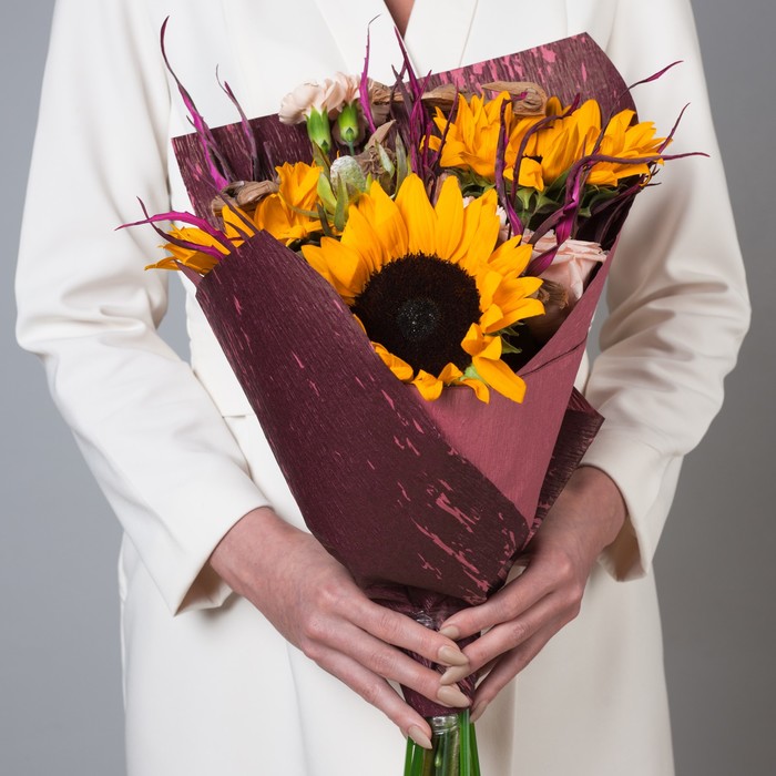 Фактурная бумага "Галактика" двусторонняя, розовая на бордовом, 0,5 х 5 м