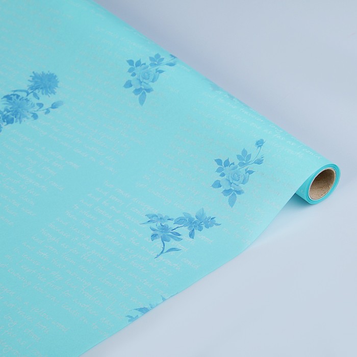Калька для цветов "Поэма", аквамарин, 0,5 х 10 м
