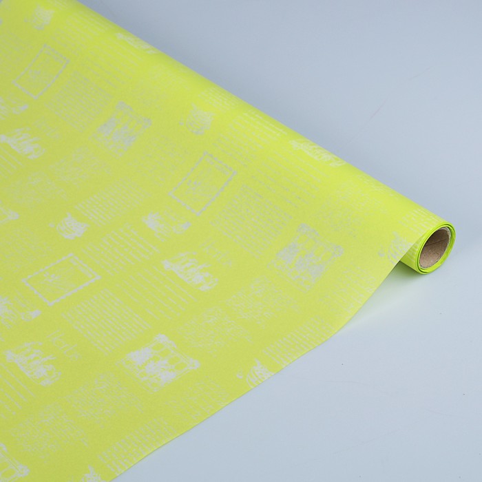 Калька для цветов "Французская открытка", лайм, 0,5 х 10 м