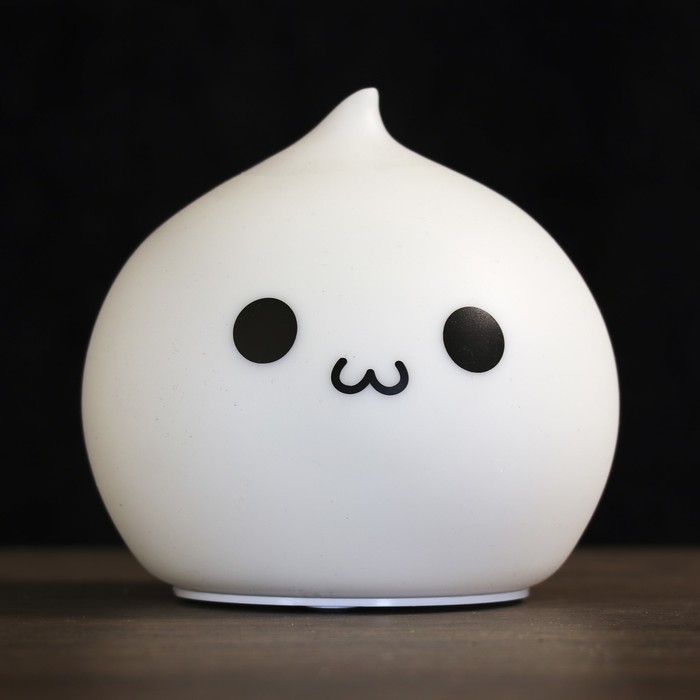 Ночник силикон "Антистресс Мякиш Удивленный" 4 диода от батар 3ААА 12х11,5х11,5 см