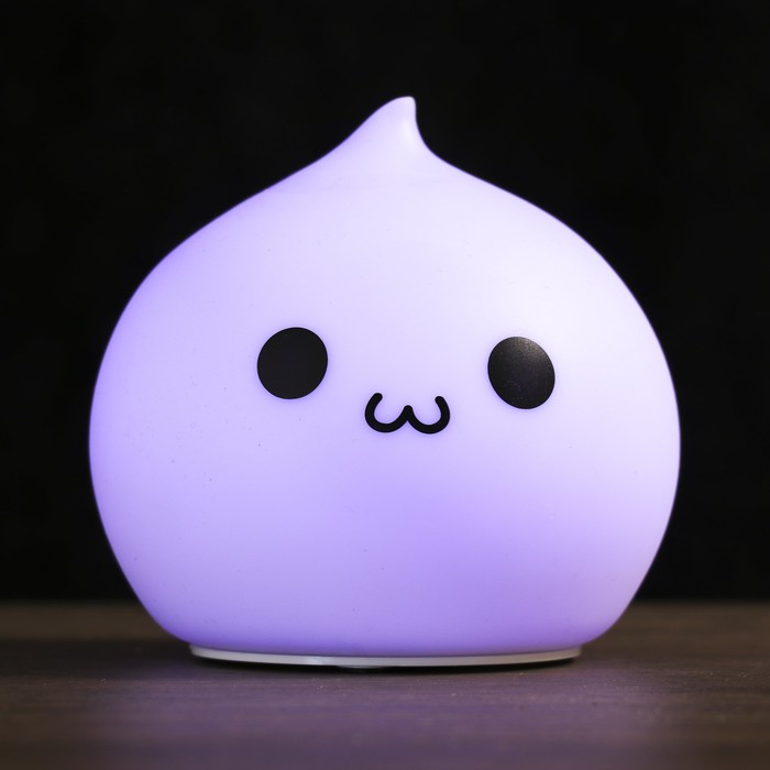 Ночник силикон "Антистресс Мякиш Удивленный" 4 диода от батар 3ААА 12х11,5х11,5 см