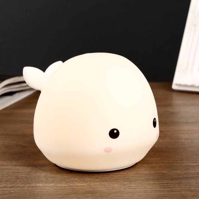 Ночник силикон "Антистресс Мякиш Китенок" 4 диода от батар 3ААА 10,5х11х14,5 см