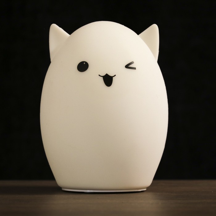 Ночник силикон "Антистресс Мякиш чертенок " 4 диода от батар 3ААА 16х11х10,5 см