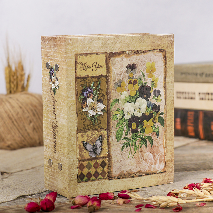 Фотоальбом на 100 фото 10х15 см "Букет" МИКС