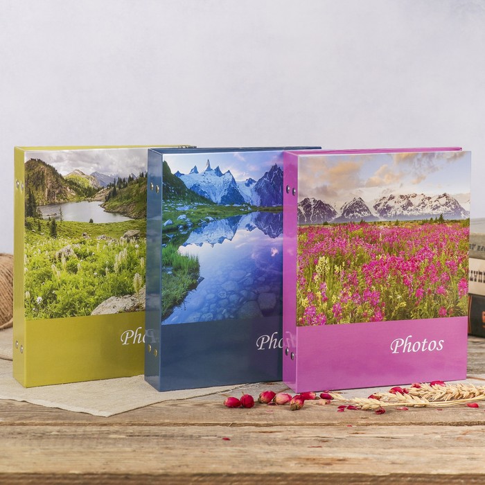Фотоальбом на 200 фото 10х15 см "Ландшафт-3" МИКС
