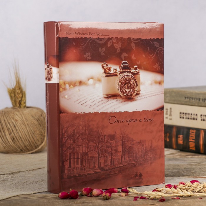 Фотоальбом на 200 фото 10х15 см "Классика" книжный п-т МИКС