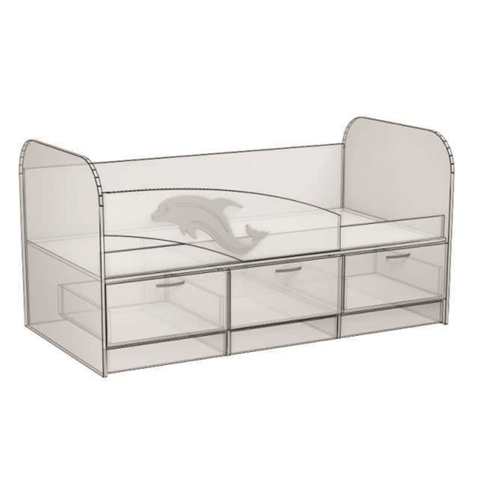 Кровать Дельфин-5 1.6, 1630х850х850, Белфорт/Манго