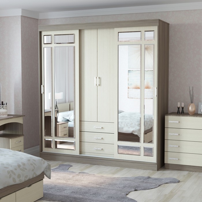 Шкаф-купе Маэстро 1.7м, 1700х580х2200, Шимо темный/Белфорт