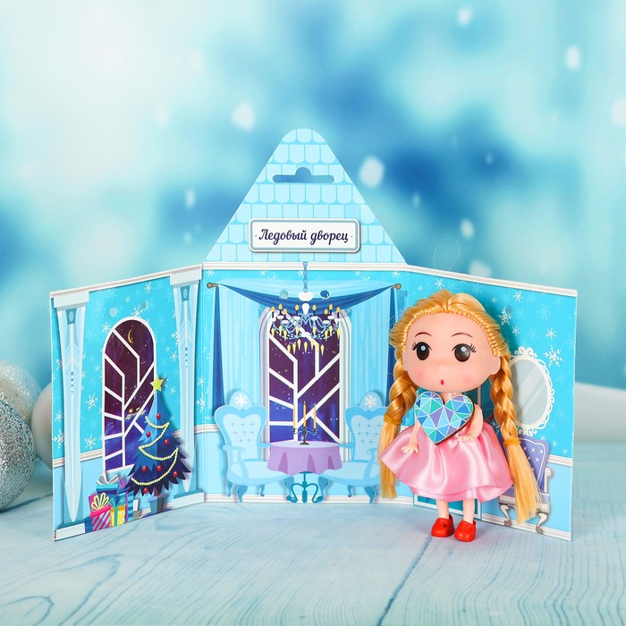 Кукла-подвеска "Ледовой дворец", сердечко, 9 см