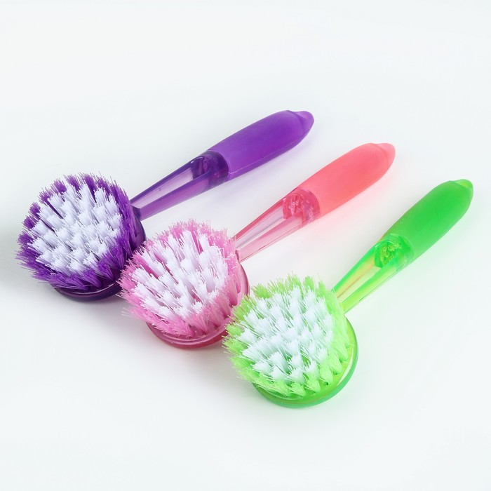 Щетка для посуды круглая 21 см МИКС