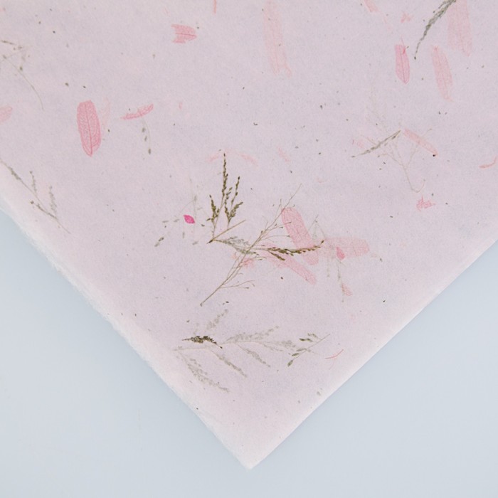 Бумага тутовая, принт ручного изготовления, HANJI, «Листопад» 0,64 х 0,94 м, 30 г/м2