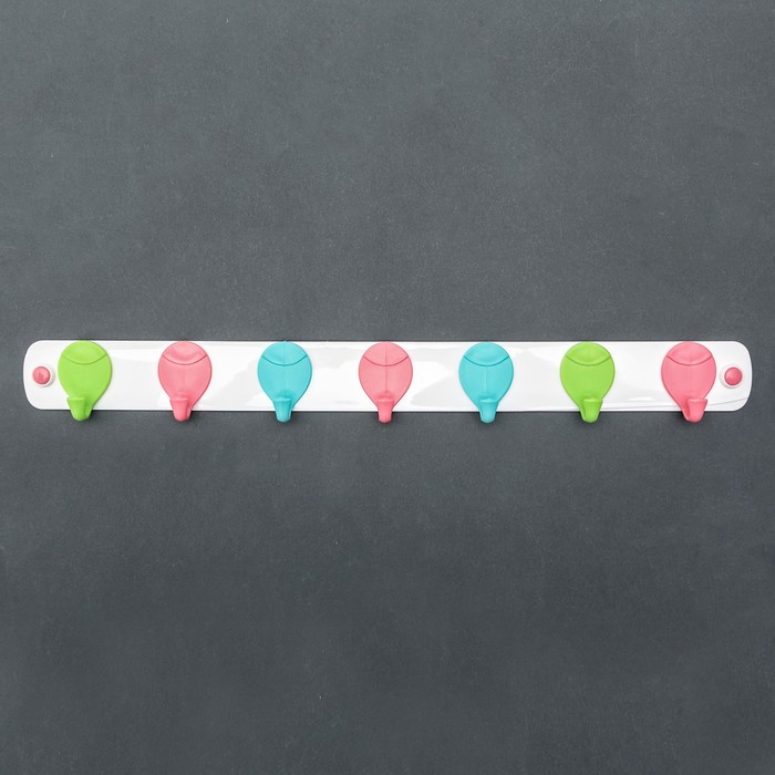 Набор крючков на липучке 7 шт, цвет МИКС