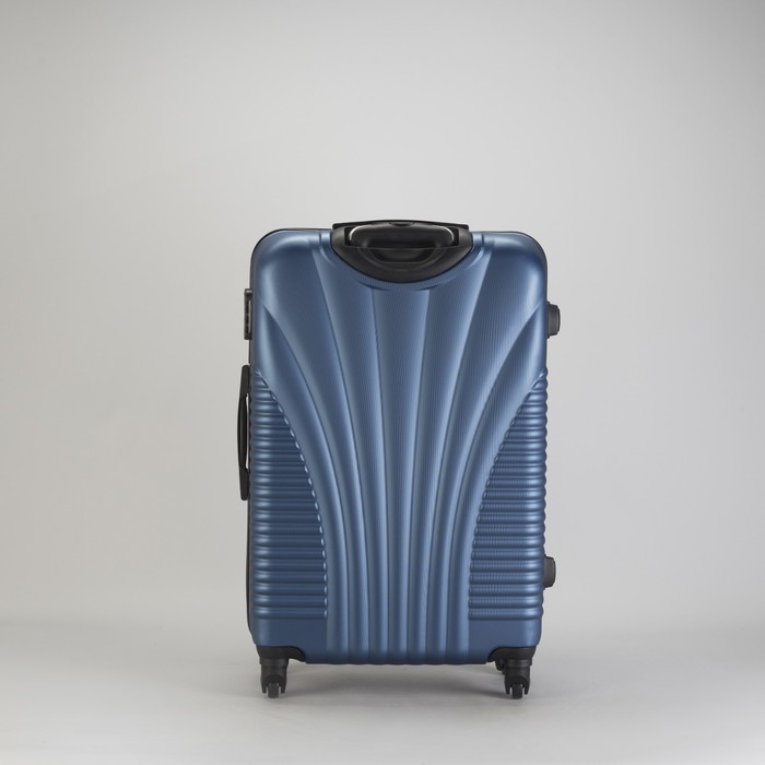 Чемодан большой "Ракушка" 28", отдел на молнии, кодовый замок, 4 колеса, цвет тёмно-синий