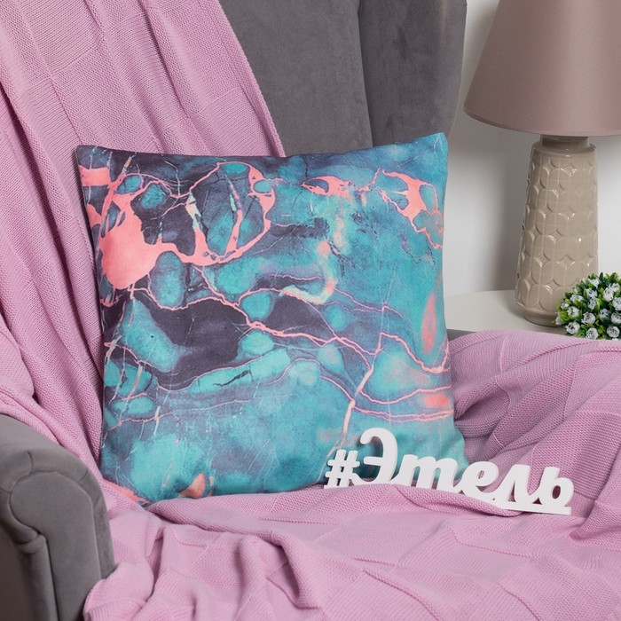 Подушка декоративная "Этель" Корунд, 45х45 см, п/э, велюр