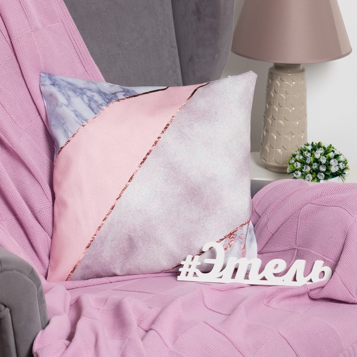 Подушка декоративная "Этель" Кварц, 45х45 см, п/э, велюр