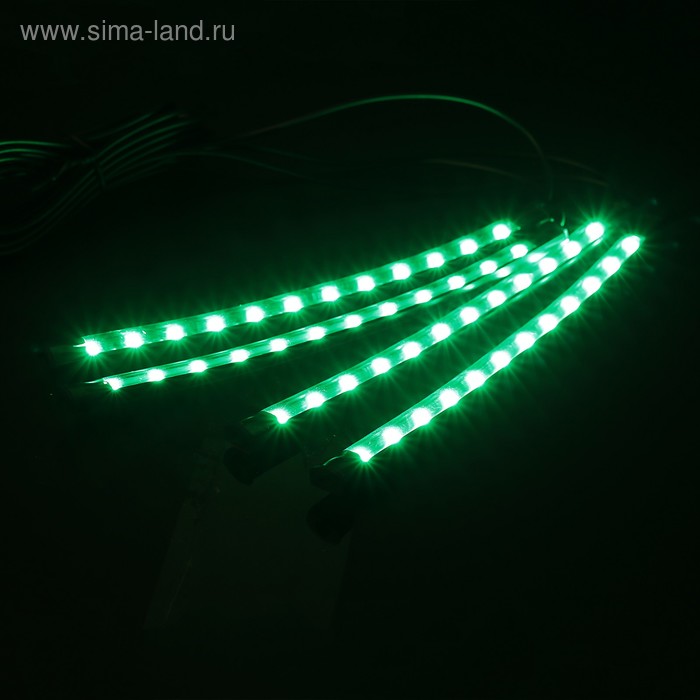 Подсветка салона 12 LED-5050, 22 см, пульт, светомузыка, мультисвет RGB, 4 шт