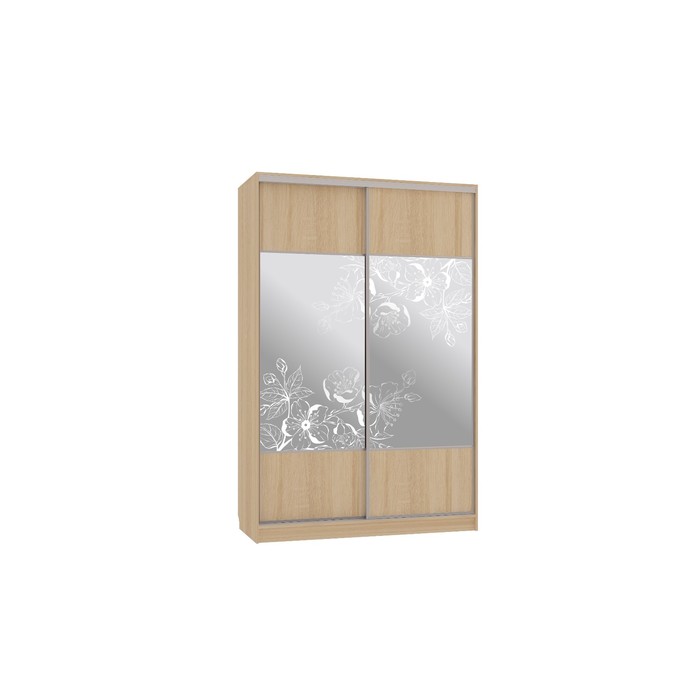 Шкаф-купе Гранд 6 цветы-2 (полки слева), 604х1500х2305, Дуб сонома