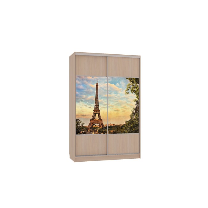 Шкаф-купе Гранд 8 Париж-2 (полки слева), 604х1500х2305, Дуб млечный