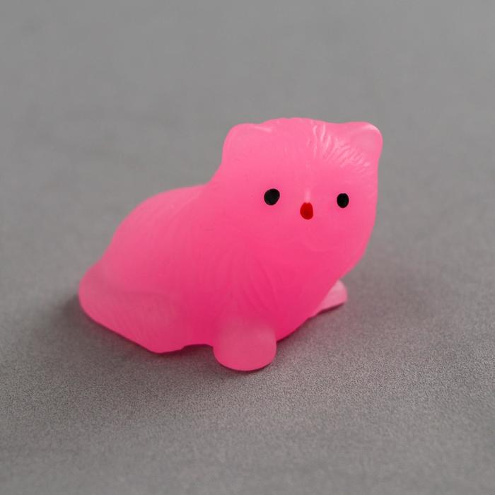 Мялка антистресс "Киска" светоотражающая, цвета МИКС