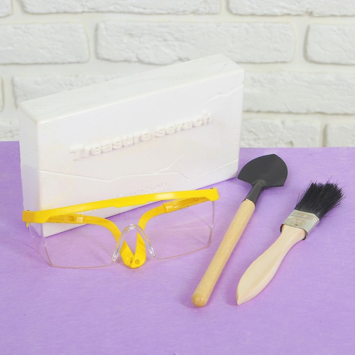 Набор археолога серия поиск сокровищ "Кристалл мечты" + браслет, кисть, лопата