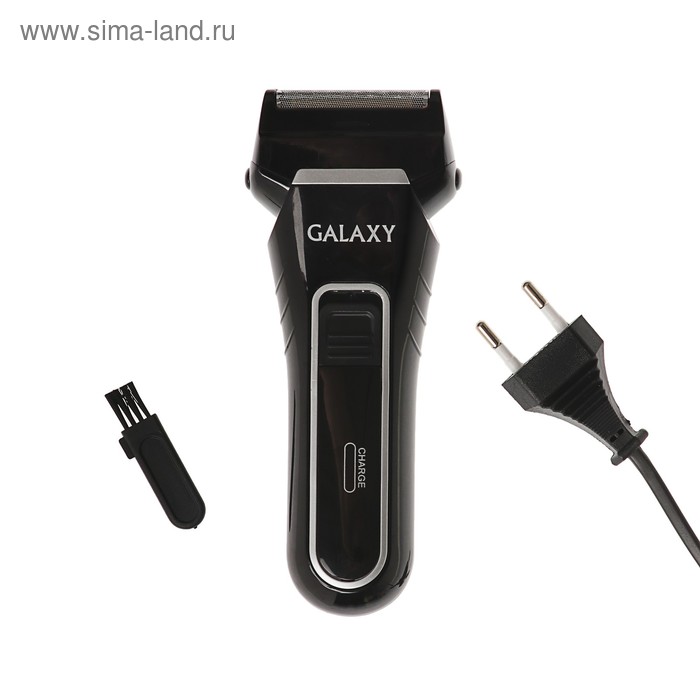 Электробритва Galaxy GL 4200, 3 Вт, сеточная, триммер, АКБ, чёрная цена и фото