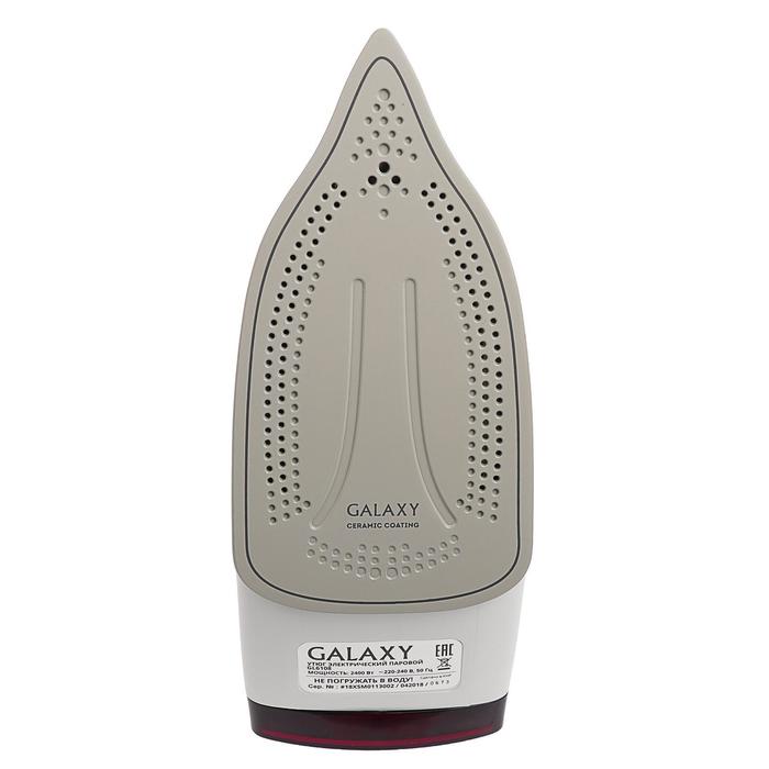 Утюг Galaxy GL 6108, 2400 Вт, керамика, отпаривание, бордовый