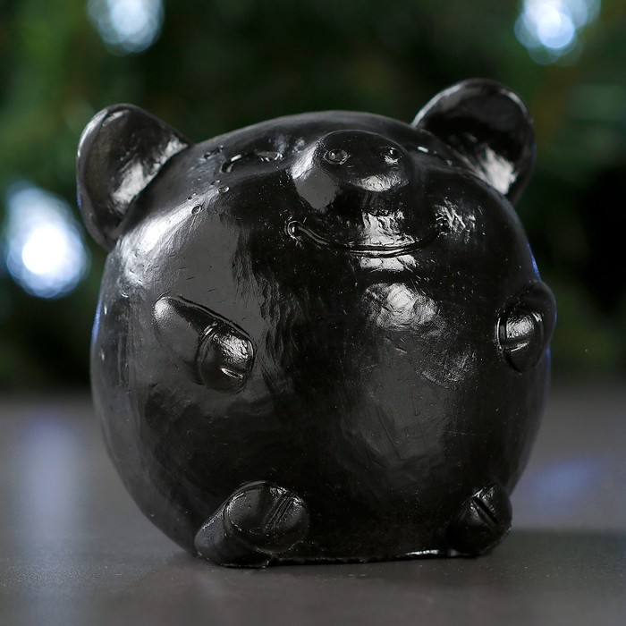 Копилка "Поросенок круглый" черный 12 см