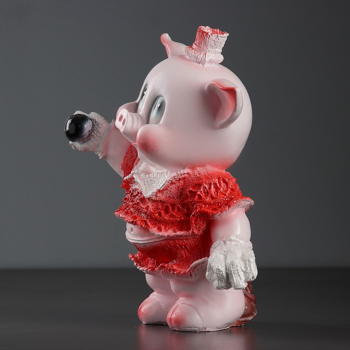 Копилка "Поросенок с микрофоном" 30см микс