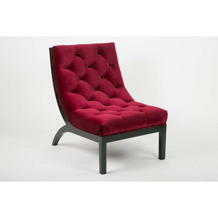 Кресло Бурже  ткань Рубин/каркас венге