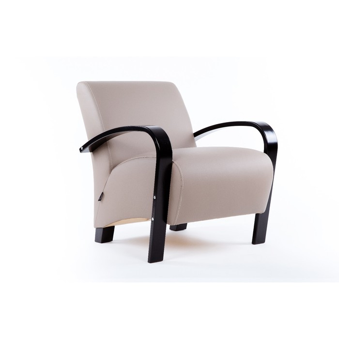 Кресло Балатон экокожа Мускат/каркас венге