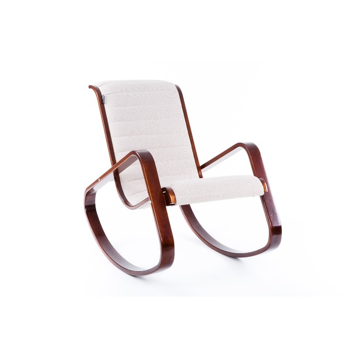 Кресло качалка Арно ткань Миндаль/каркас вишня