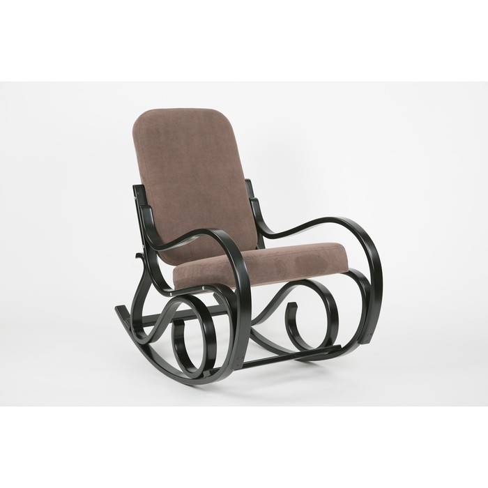 Кресло-качалка Луиза ткань Грей браун/каркас венге