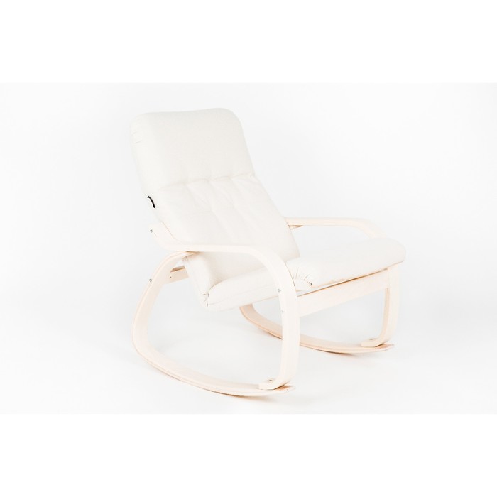 Кресло-качалка Сайма ткань Гардения/каркас береза