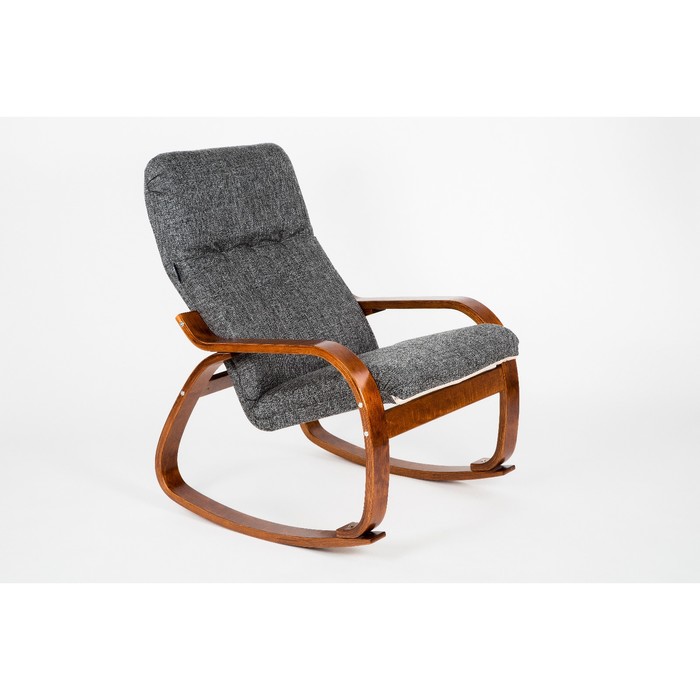 Кресло-качалка Сайма ткань Муссон/каркас вишня